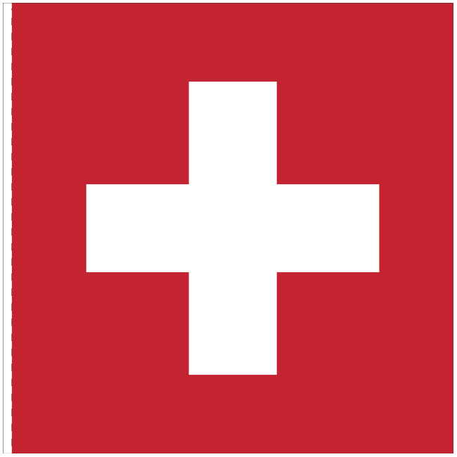Hissfahne  Schweiz / Suisse / Svizzera / Switzerland bedruckt